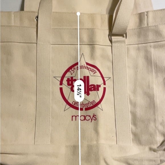 Macy 25th Anniversary“The Cellar” Xtr Lge Canvas Tote CarryAll Bag Cellarbration - Picture 8 of 8